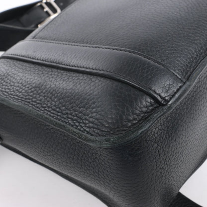 HERMES Steve Caporal 27 Taurillon Clemence in Schwarz und Silber Metallbeschläge Umhängetasche X: 2016