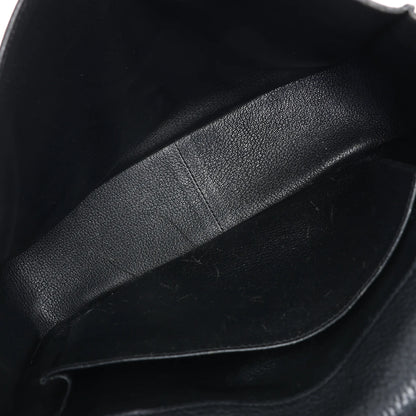 HERMES Steve Caporal 27 Taurillon Clemence in Schwarz und Silber Metallbeschläge Umhängetasche X: 2016
