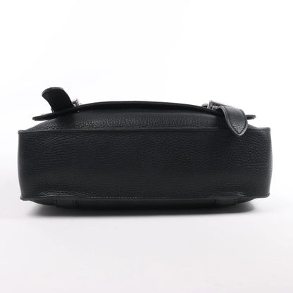 HERMES Steve Caporal 27 Taurillon Clemence in Schwarz und Silber Metallbeschläge Umhängetasche X: 2016