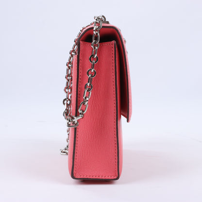 HERMES Verrou Chain Mini Chèvre Mysore Rose Ete Umhängetasche Silberne Metallbeschläge C: 2018
