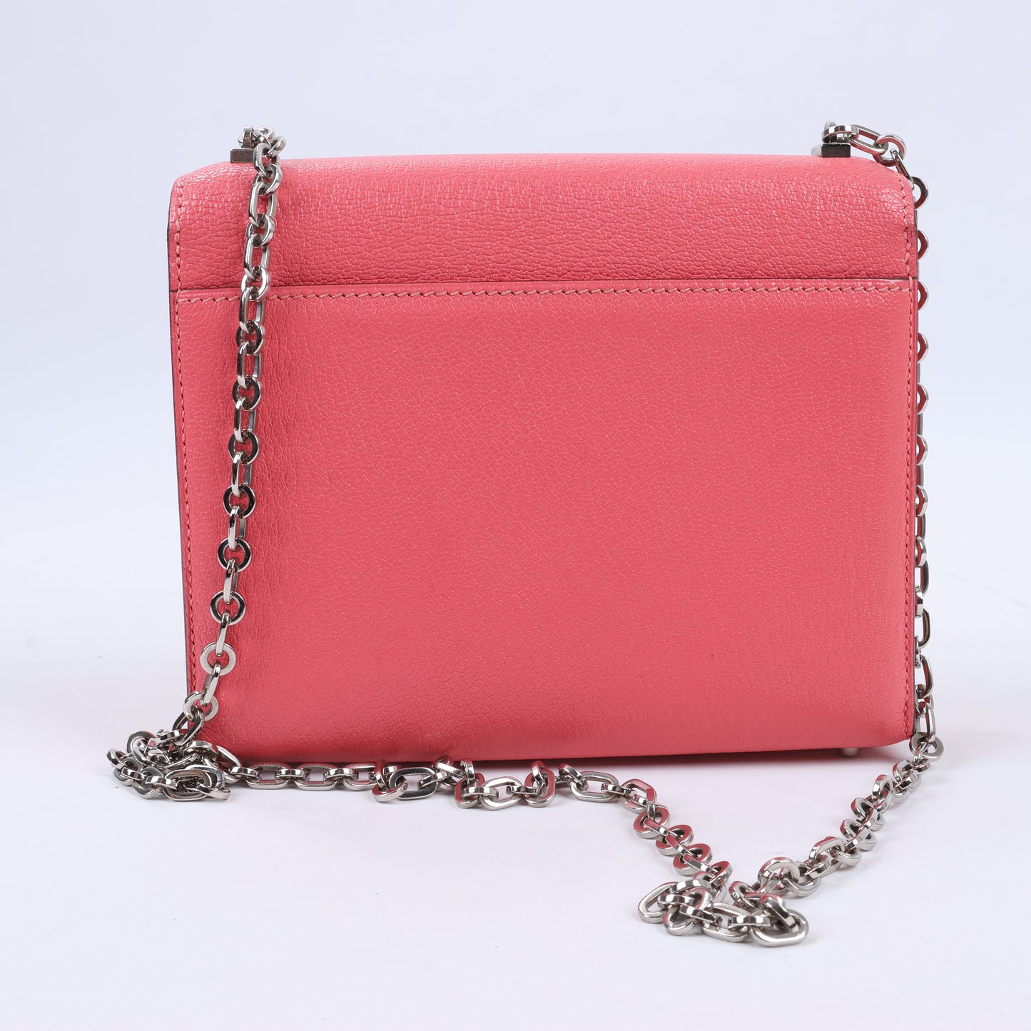 HERMES Verrou Chain Mini Chèvre Mysore Rose Ete Umhängetasche Silberne Metallbeschläge C: 2018