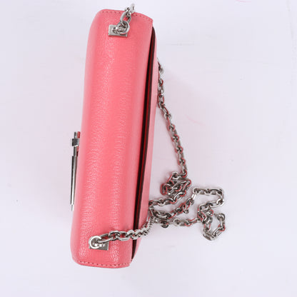 HERMES Verrou Chain Mini Chèvre Mysore Rose Ete Umhängetasche Silberne Metallbeschläge C: 2018