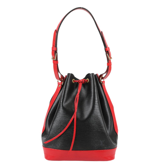 Sac à bandoulière Noe en cuir épi LOUIS VUITTON en noir x rouge castillan