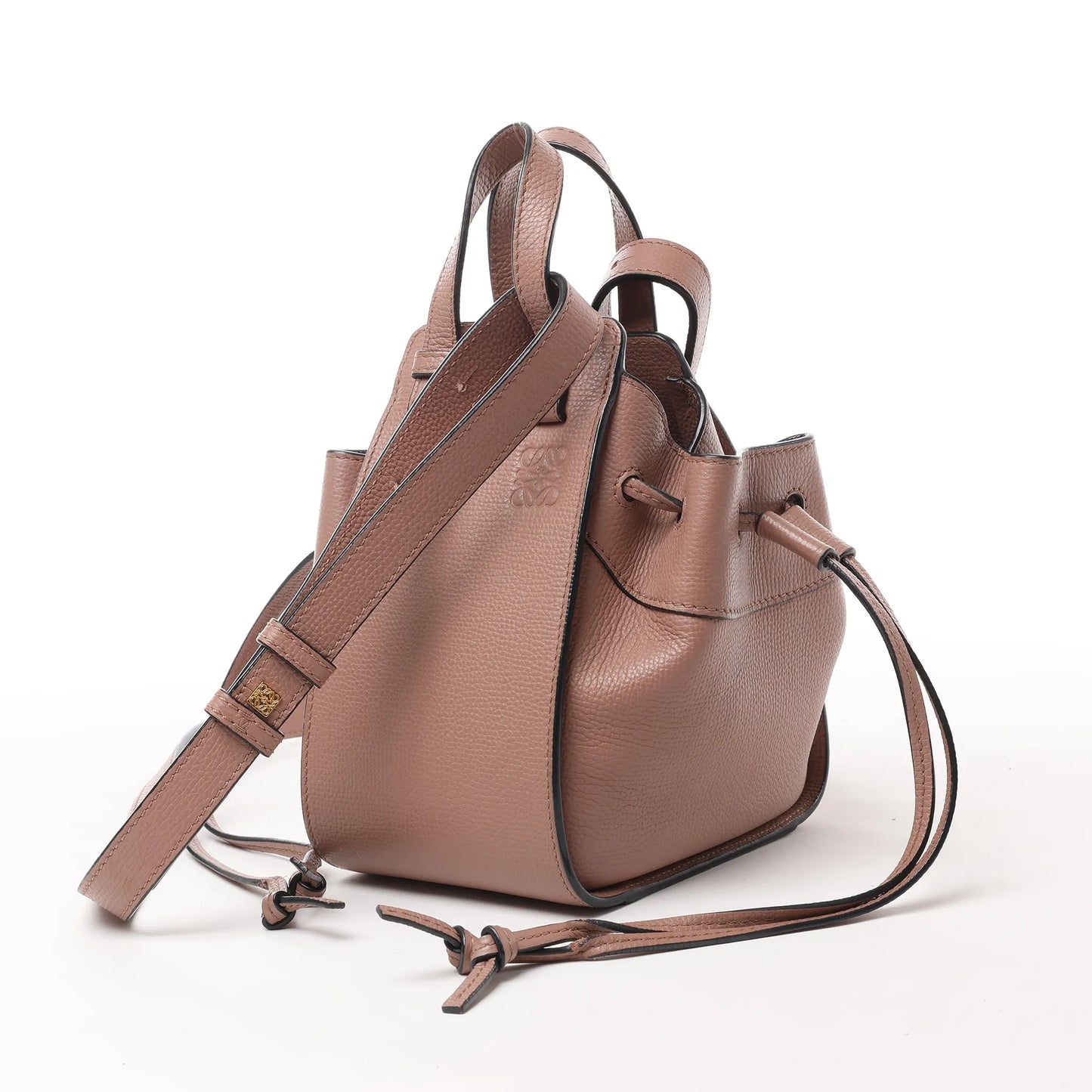 LOEWE – Hammock Mini – 2-Wege-Handtasche aus Leder in Altrosa