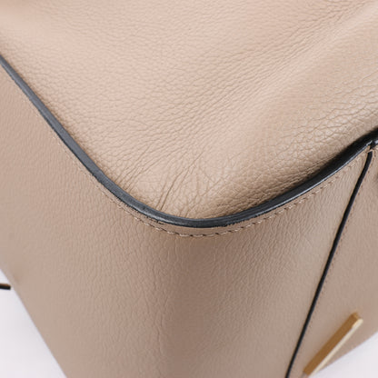 LOEWE – Kleine 2-Wege-Handtasche aus Hängemattenleder in Beige