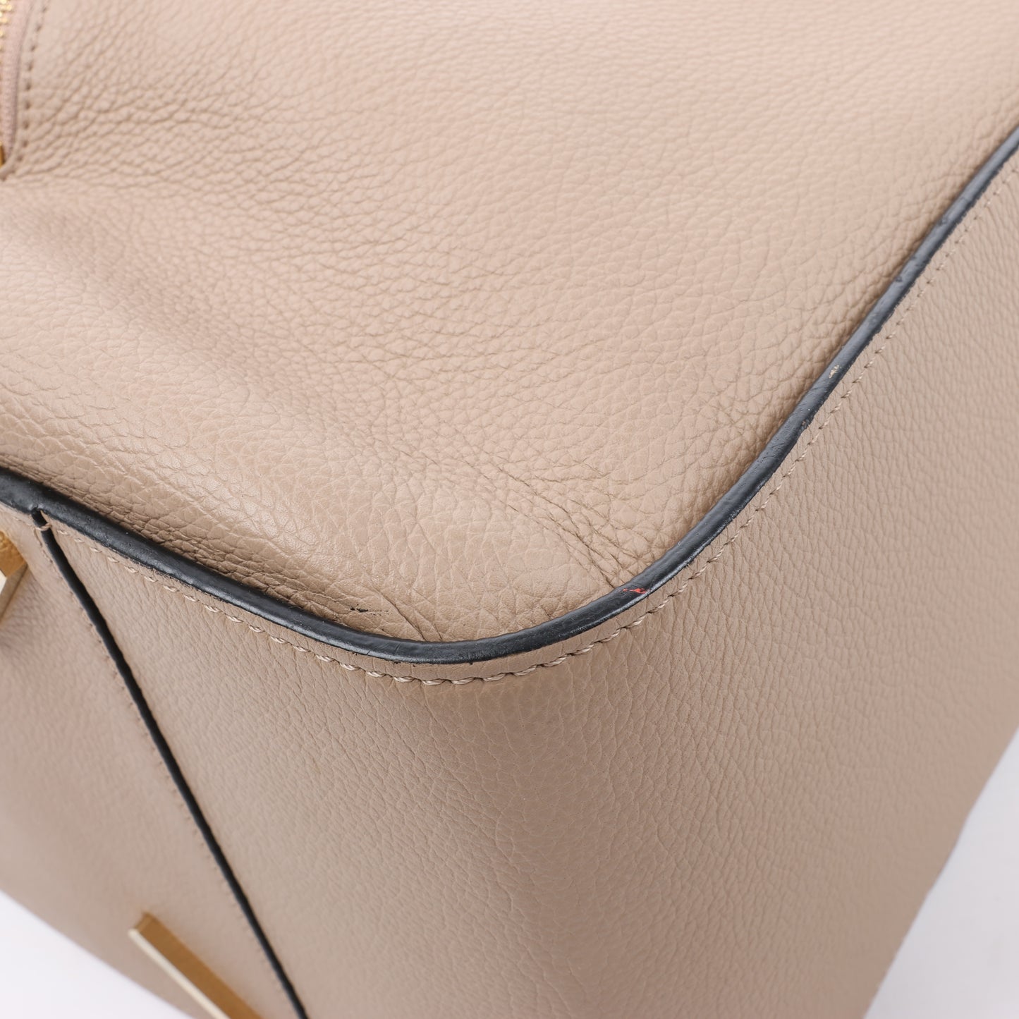 LOEWE – Kleine 2-Wege-Handtasche aus Hängemattenleder in Beige