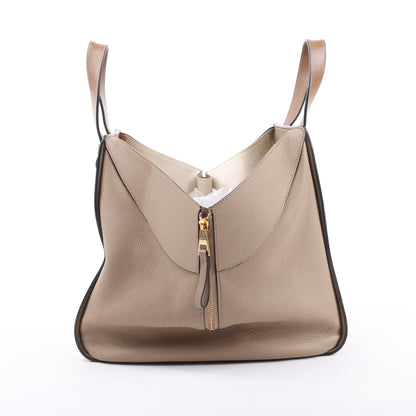 LOEWE – Kleine 2-Wege-Handtasche aus Hängemattenleder in Beige