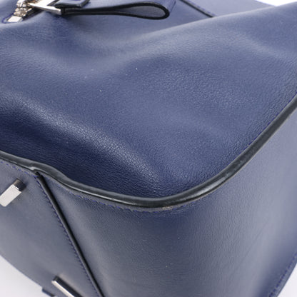 LOEWE – Hammock – Kleine 2-Wege-Handtasche aus Leder in Marineblau