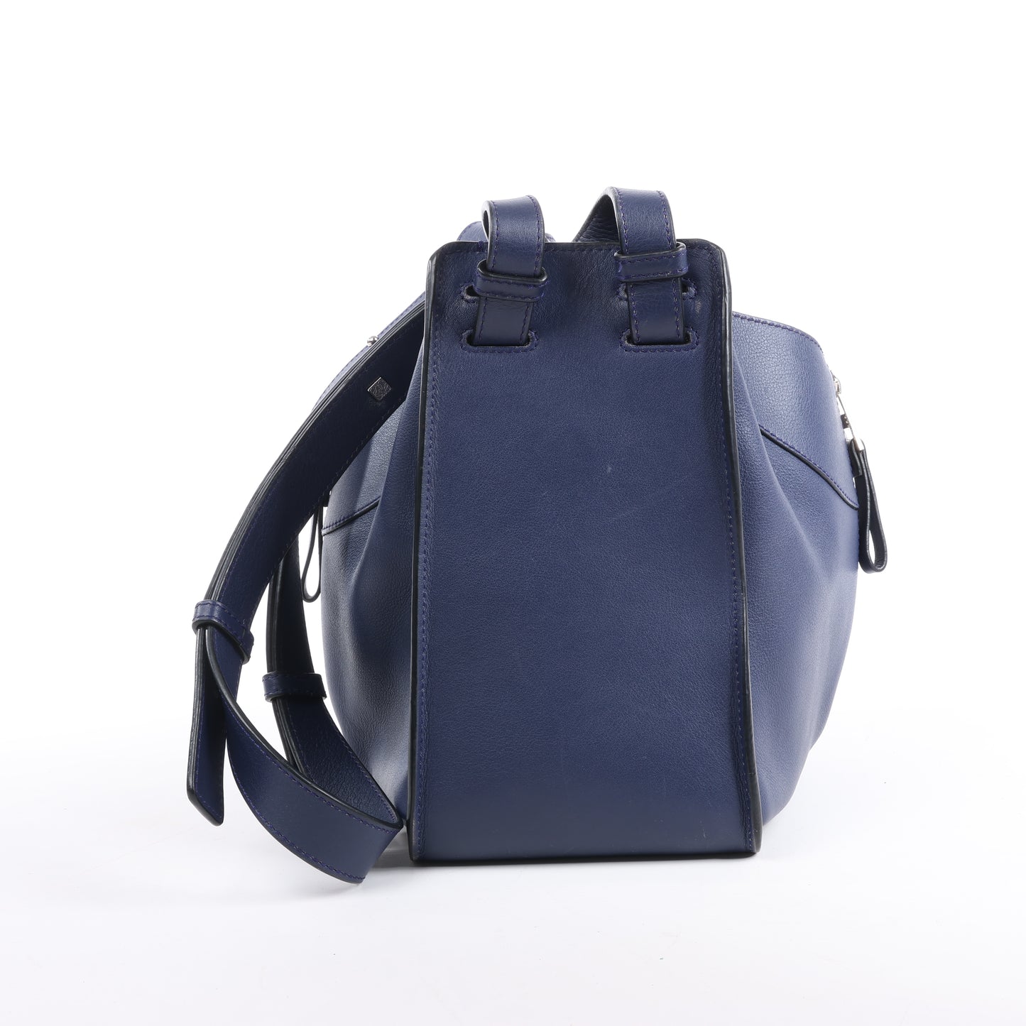 LOEWE – Hammock – Kleine 2-Wege-Handtasche aus Leder in Marineblau