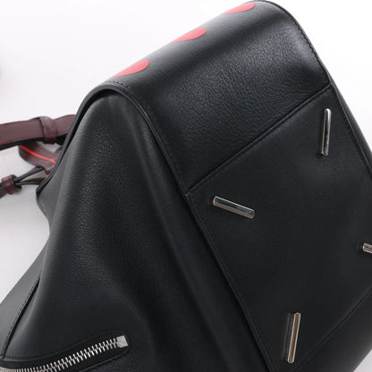 LOEWE Hammock Kleine 2-Wege-Handtasche aus Leder in Schwarz x Rot