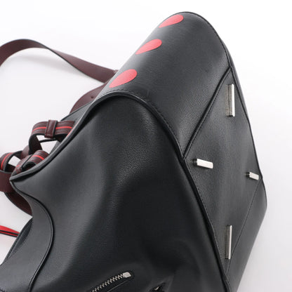 LOEWE Hammock Kleine 2-Wege-Handtasche aus Leder in Schwarz x Rot