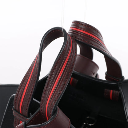 LOEWE Hammock Kleine 2-Wege-Handtasche aus Leder in Schwarz x Rot