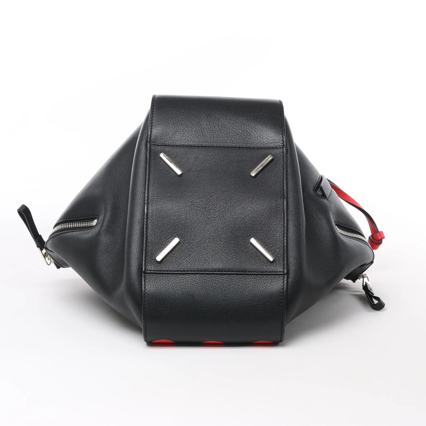 LOEWE Hammock Kleine 2-Wege-Handtasche aus Leder in Schwarz x Rot