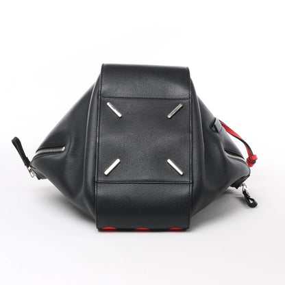 LOEWE Hammock Kleine 2-Wege-Handtasche aus Leder in Schwarz x Rot