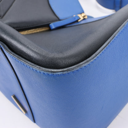 LOEWE Calfskin Small Hammock 2Way Handbag in Blue and Black