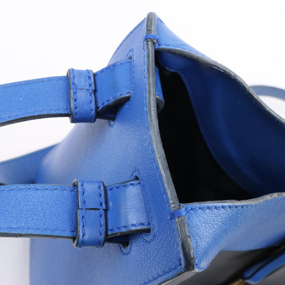 LOEWE Calfskin Small Hammock 2Way Handbag in Blue and Black
