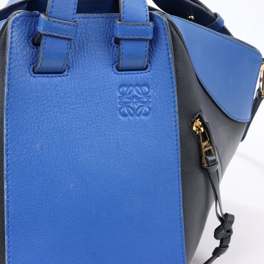 LOEWE Calfskin Small Hammock 2Way Handbag in Blue and Black