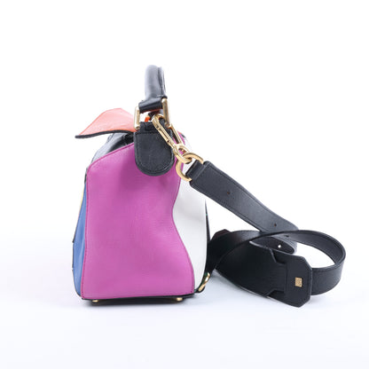 LOEWE Puzzle Leather Small 2Way Handbag in Multicolor