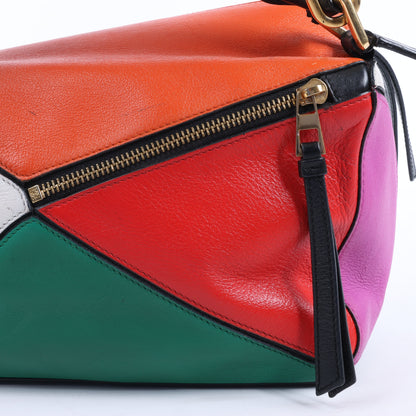 LOEWE Puzzle Leather Small 2Way Handbag in Multicolor