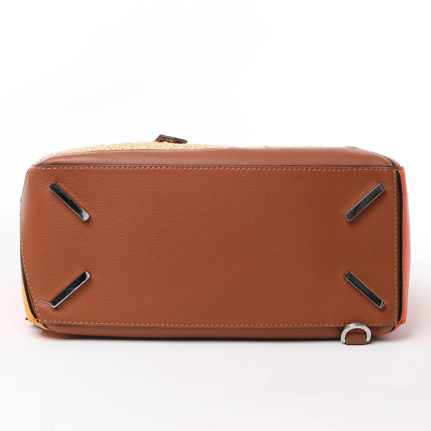 LOEWE Puzzle Medium Raffa x Leder 2Way Handtasche in Orange x Braun x Beige