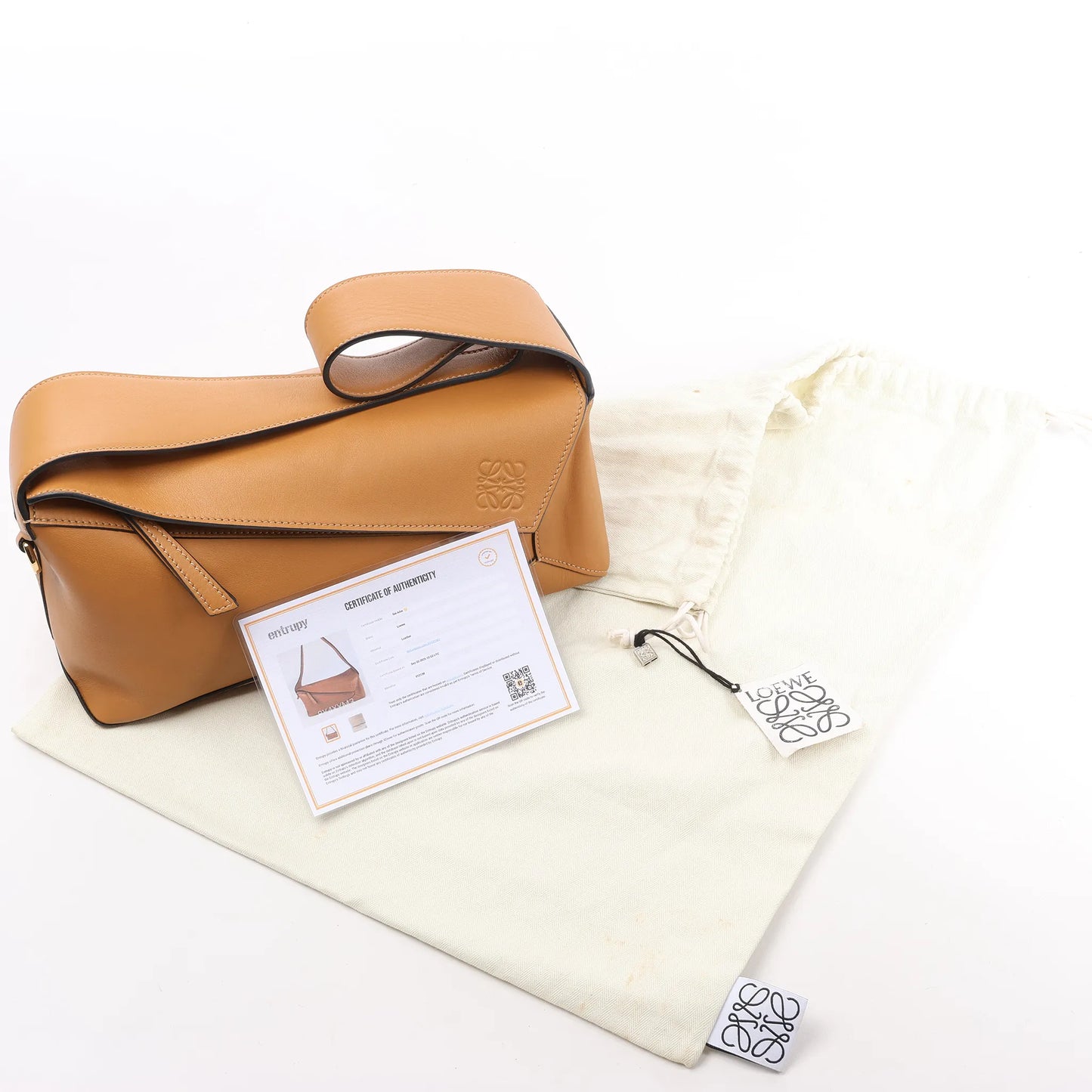LOEWE Puzzle Hobo Leather Shoulder bag in Brown