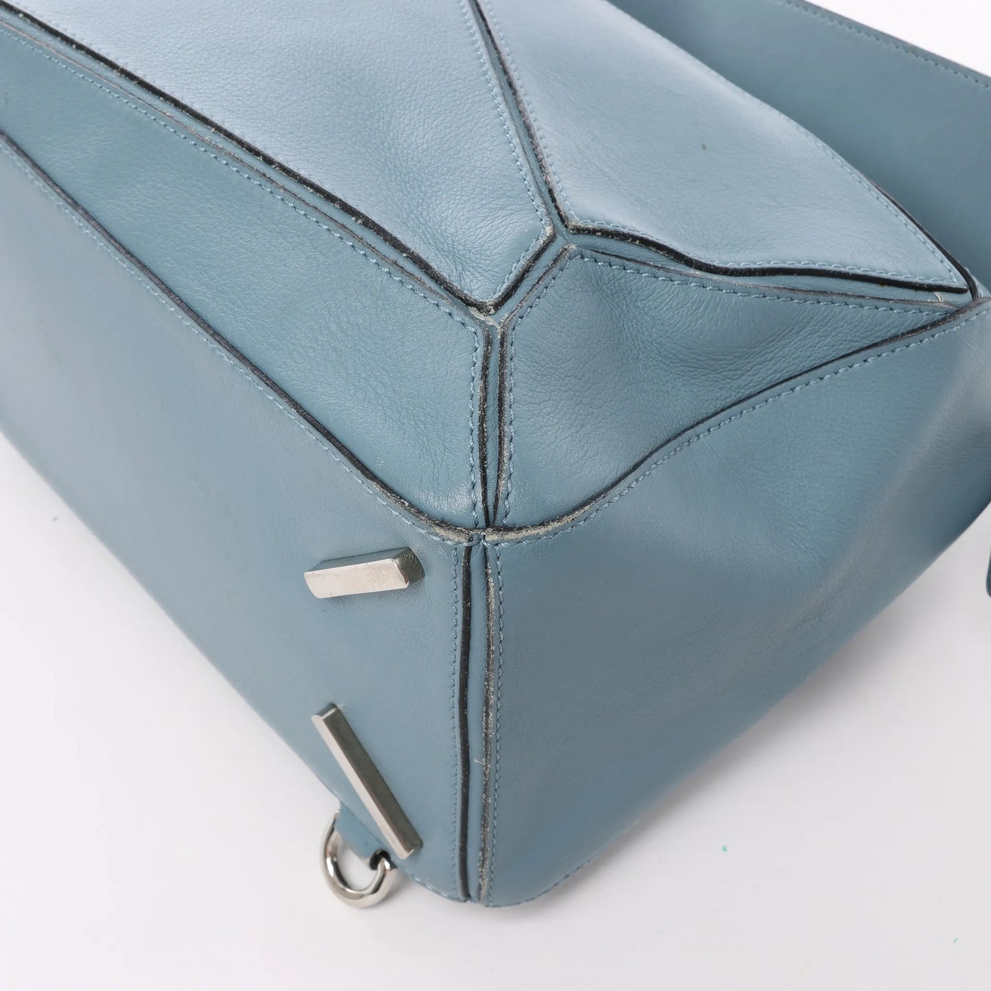 LOEWE Puzzle – Mittlere 2-Wege-Handtasche aus Leder in Blau
