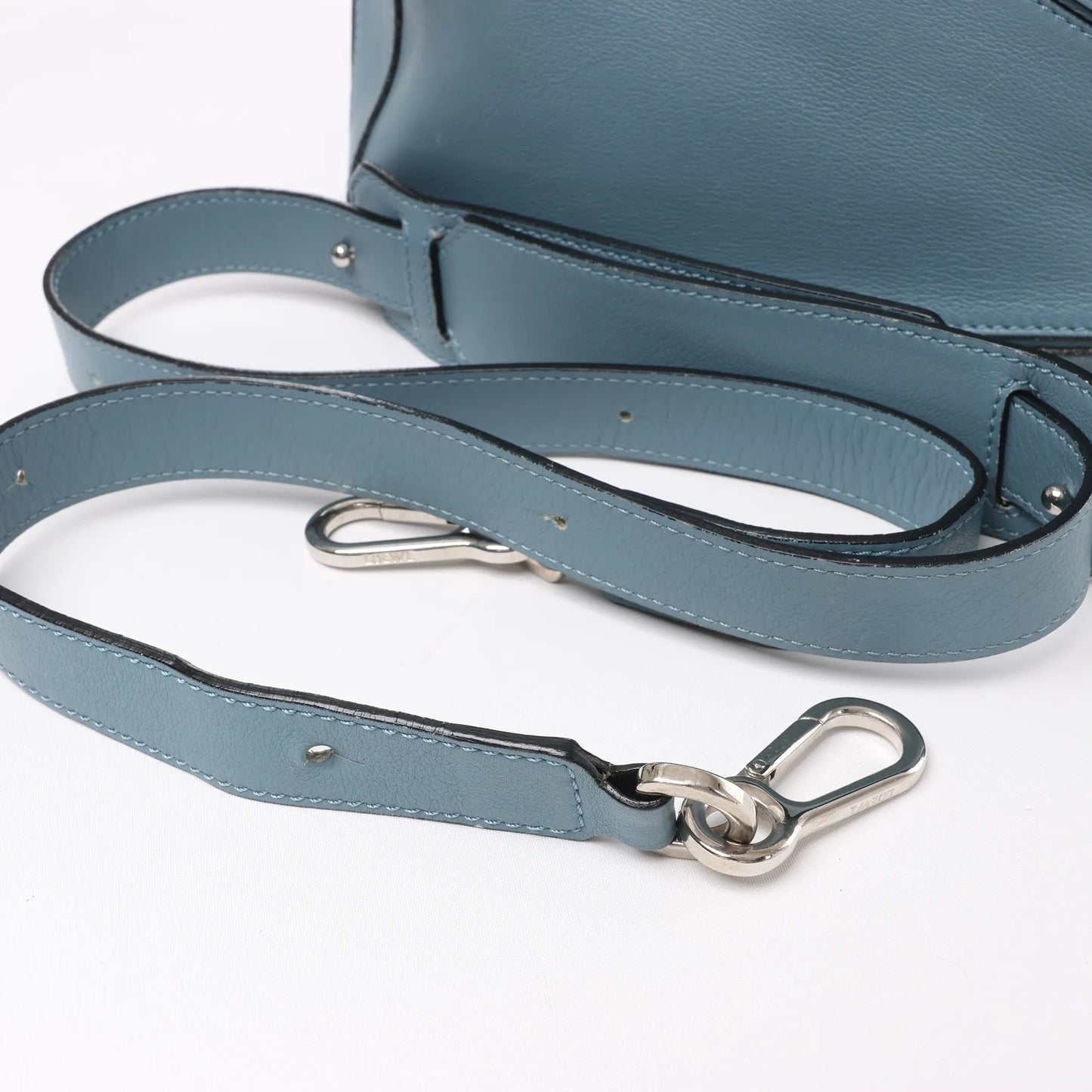 LOEWE Puzzle – Mittlere 2-Wege-Handtasche aus Leder in Blau