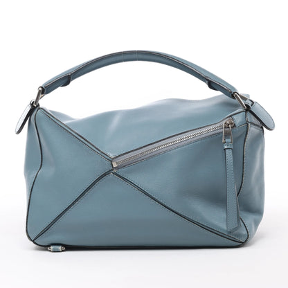 LOEWE Puzzle – Mittlere 2-Wege-Handtasche aus Leder in Blau