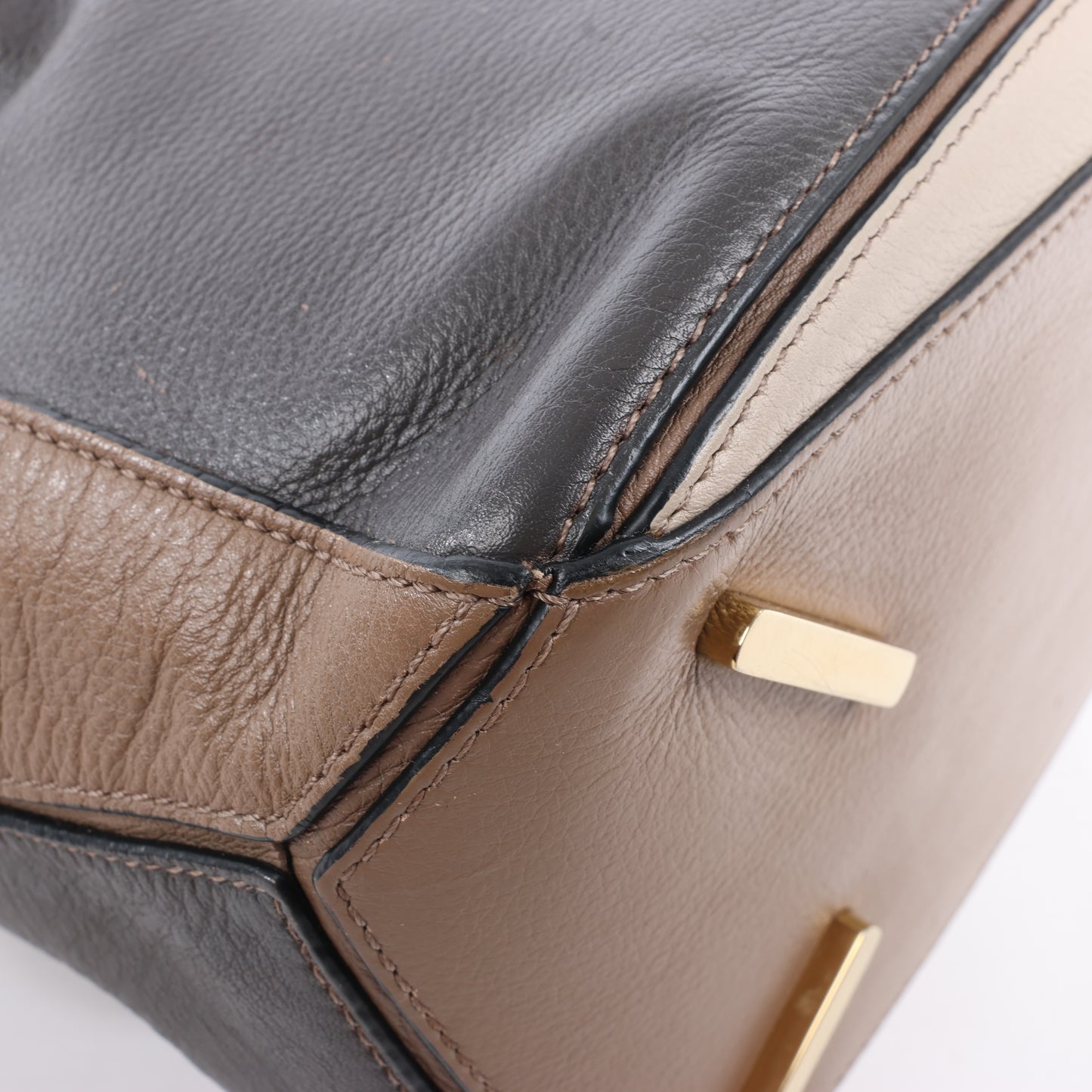 LOEWE Puzzle Medium 2Way-Handtasche aus Leder in Braun x Beige