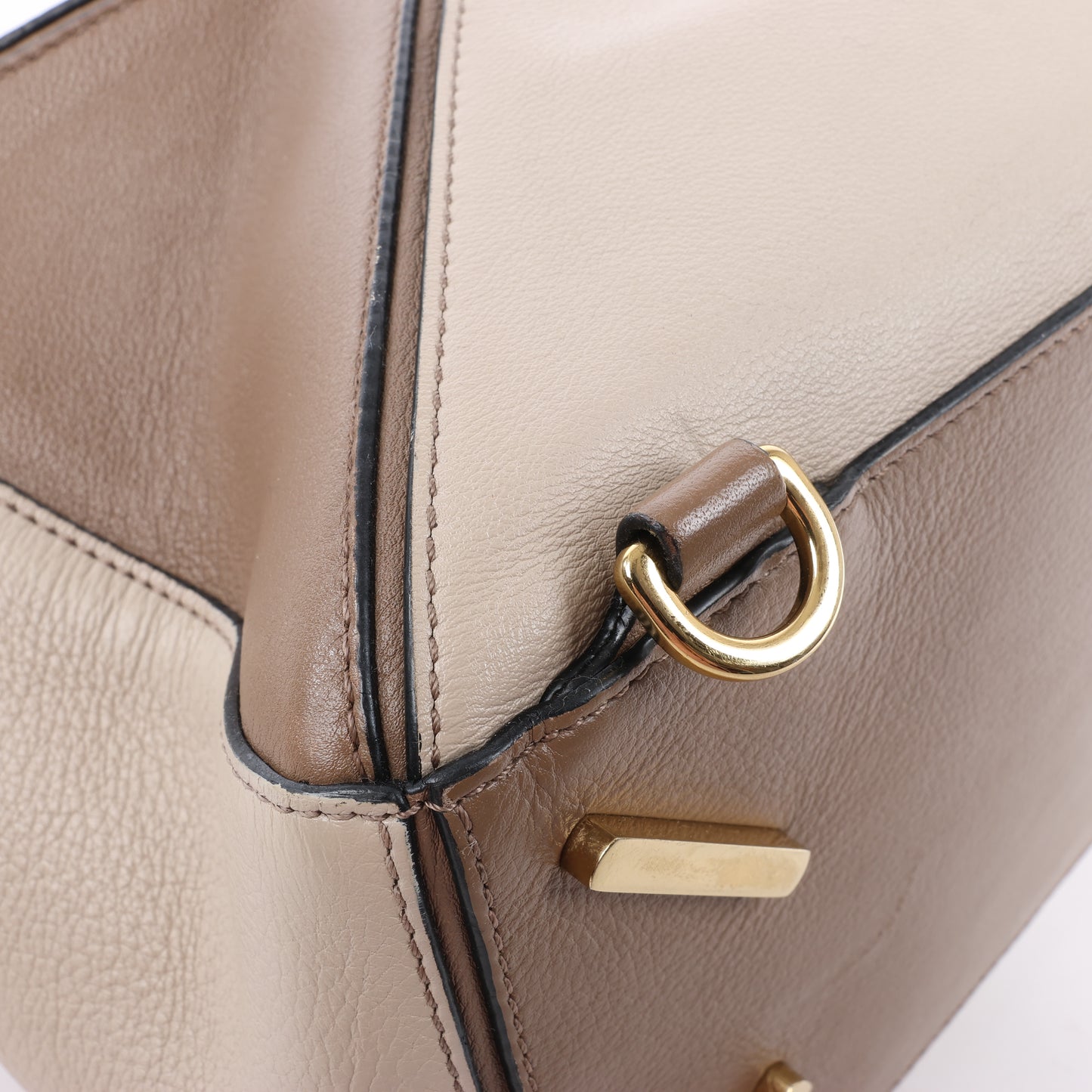 LOEWE Puzzle Medium 2Way-Handtasche aus Leder in Braun x Beige