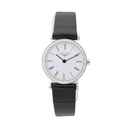 Longines Grand Classic L4.241.0 45958384 SS & Leather QZ White Dial Watch
