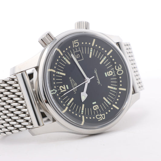 Longines Legend Diver L3.774.4  54472849 SS AT Black Dial Watch