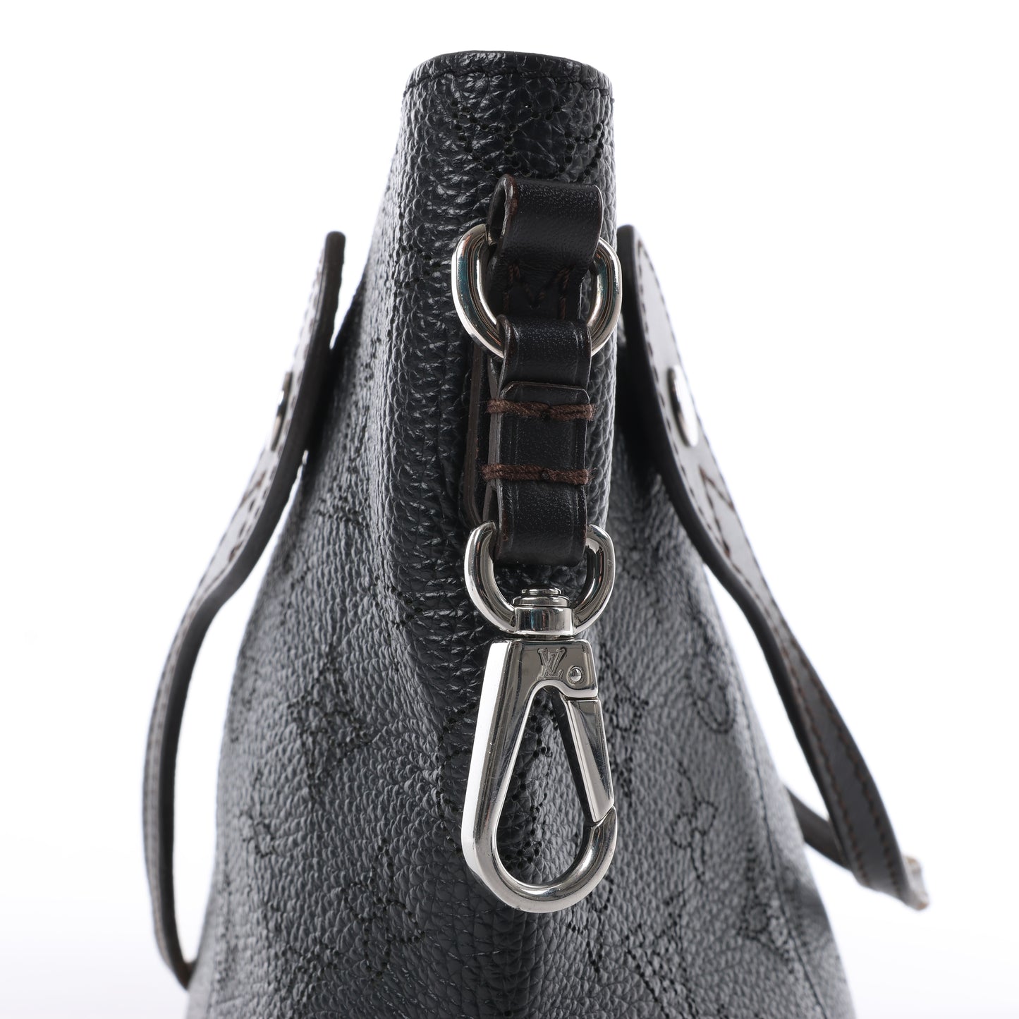 Louis Vuitton Hina Monogram Mahina Leder-Umhängetasche in Schwarz M54350