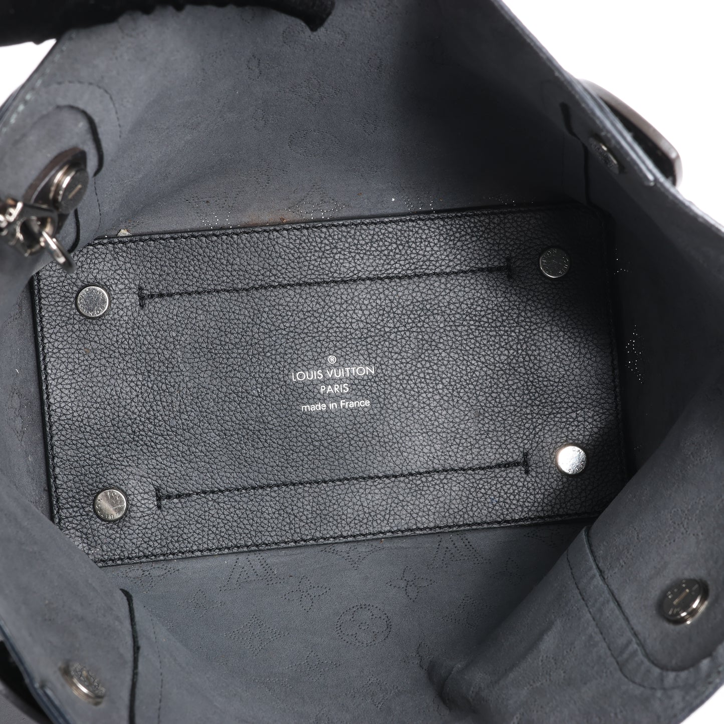Louis Vuitton Hina Monogram Mahina Leder-Umhängetasche in Schwarz M54350