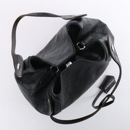 Louis Vuitton Hina Monogram Mahina Leder-Umhängetasche in Schwarz M54350