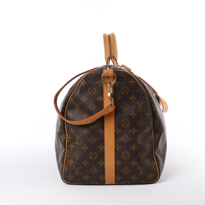 Louis Vuitton Monogram Canvas Keepall Bandoulière 55 Travel Bag M41414