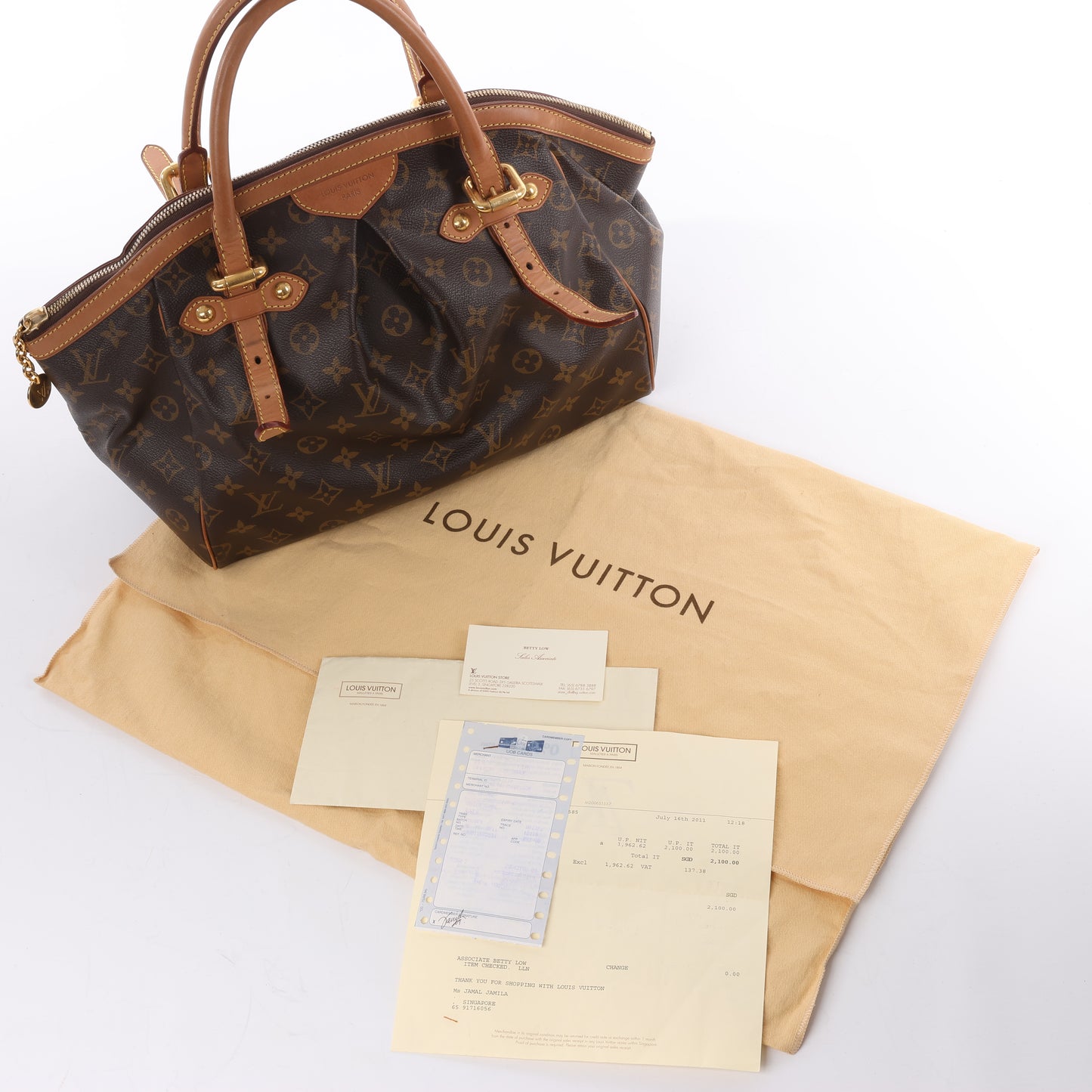 Louis Vuitton Monogramm Canvas Tivoli GM Handtasche M40144