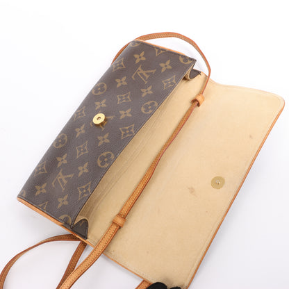 Louis Vuitton Monogram Canvas Pochette Twin GM Umhängetasche M51852
