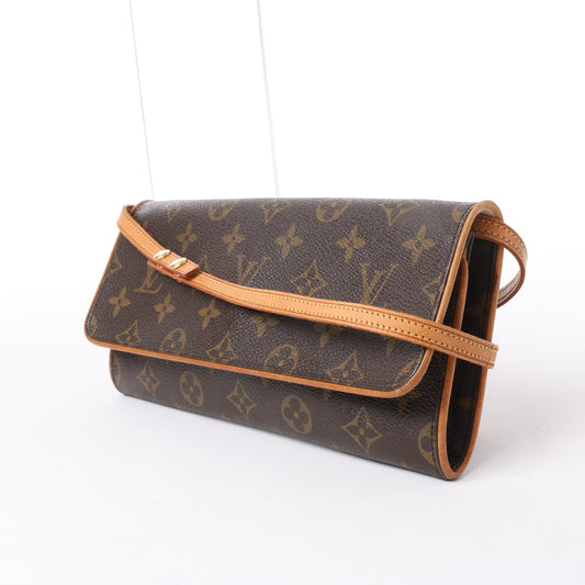 Louis Vuitton Monogram Canvas Pochette Twin GM Umhängetasche M51852