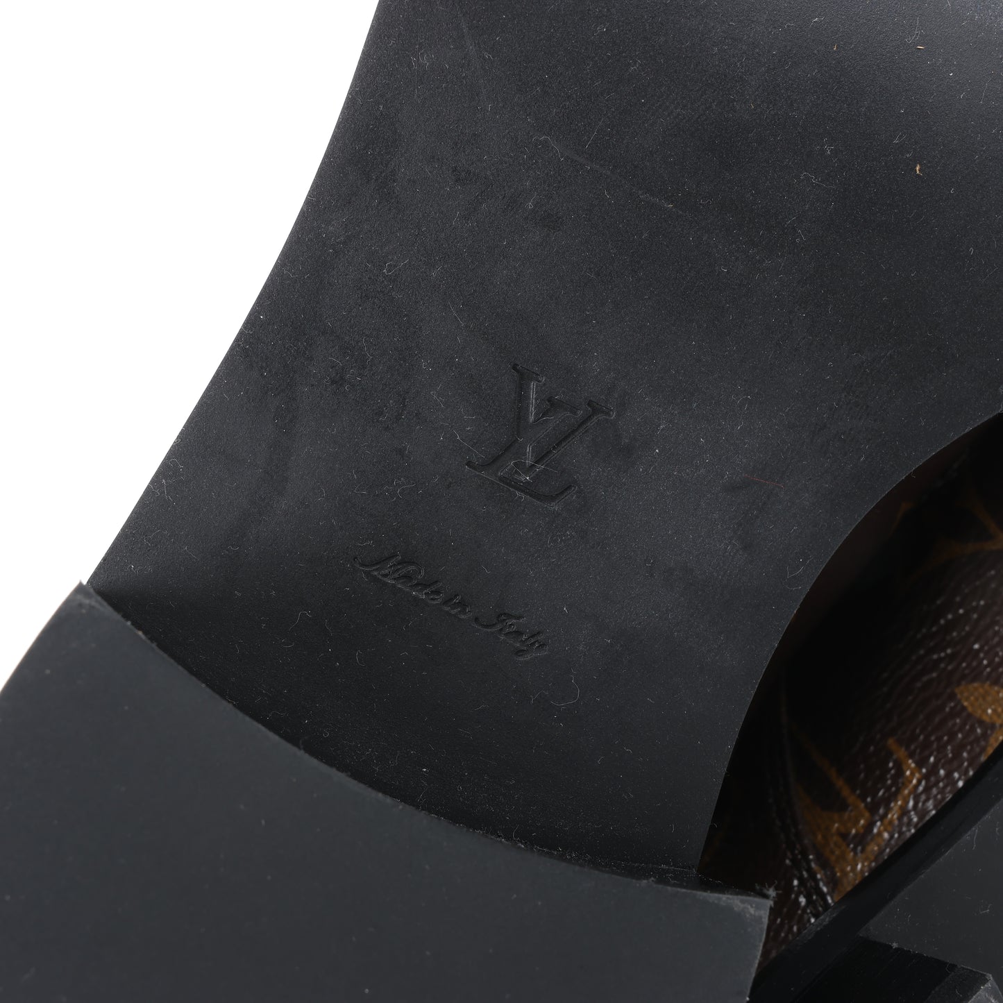 Bottines Louis Vuitton Wonderland Line 21 ans en toile et cuir, noir et marron, NL0271, pointure 40.