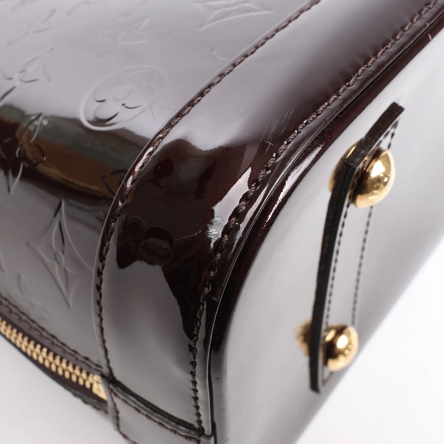 Louis Vuitton Vernis Alma PM Handbag in Amarante M91611