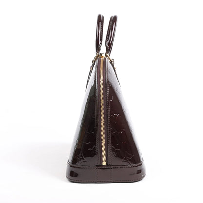Louis Vuitton Vernis Alma PM Handbag in Amarante M91611