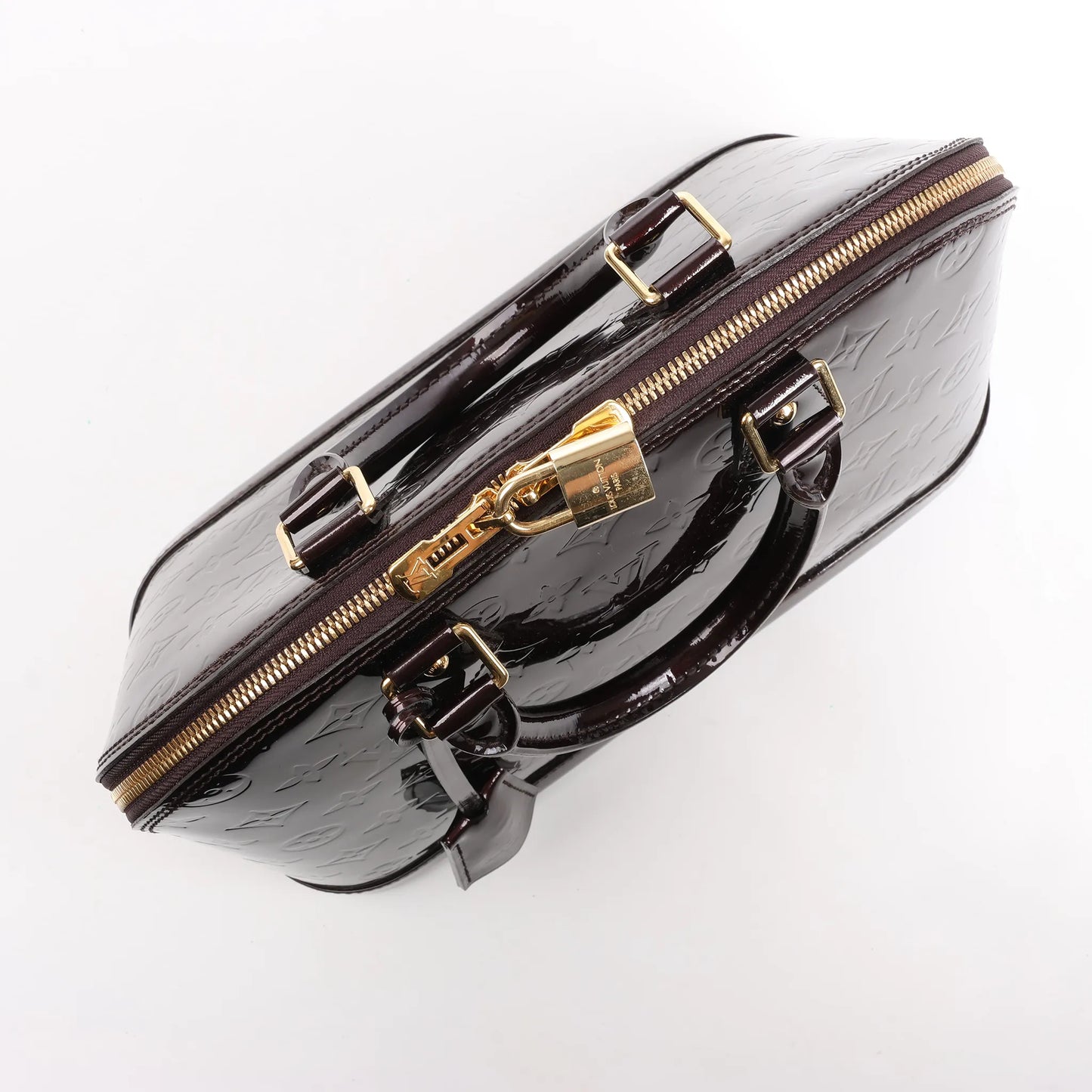 Louis Vuitton Vernis Alma PM Handbag in Amarante M91611