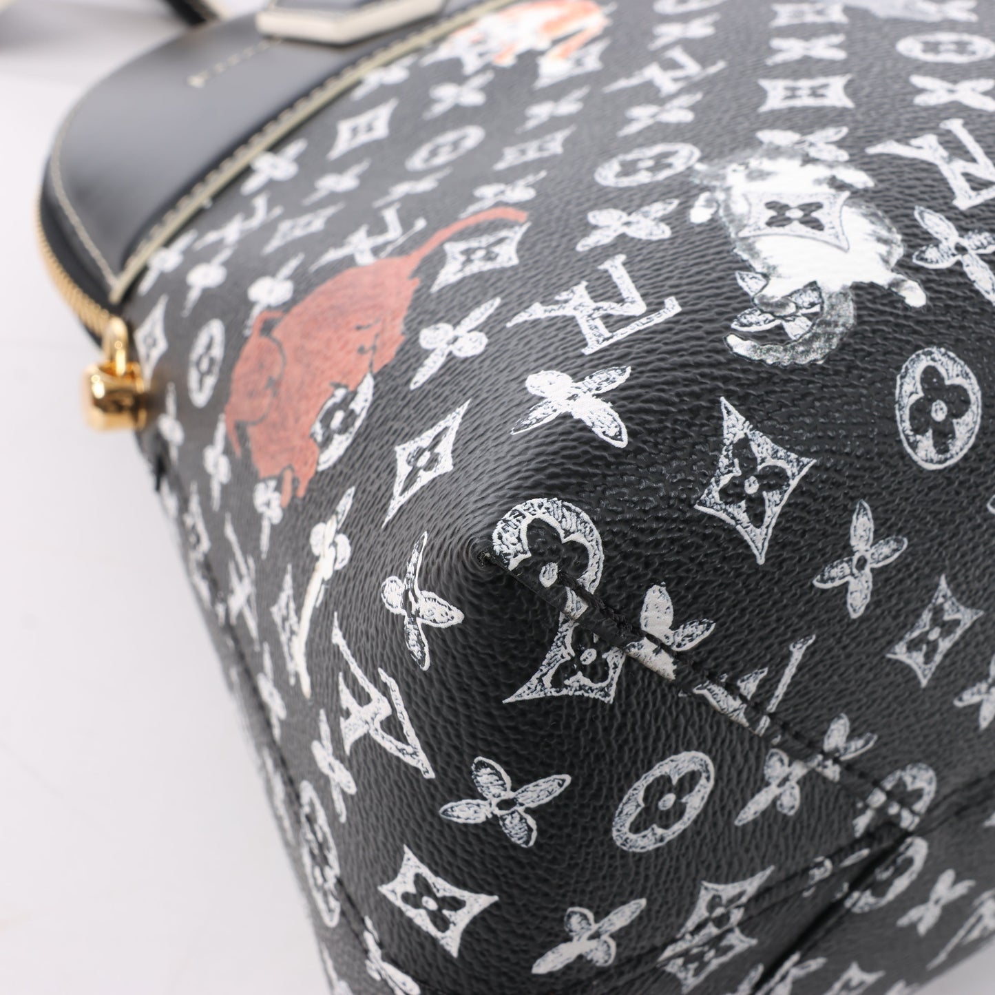 Louis Vuitton Catogram Alma Souple 2Way Shoulder Bag in Black M44403