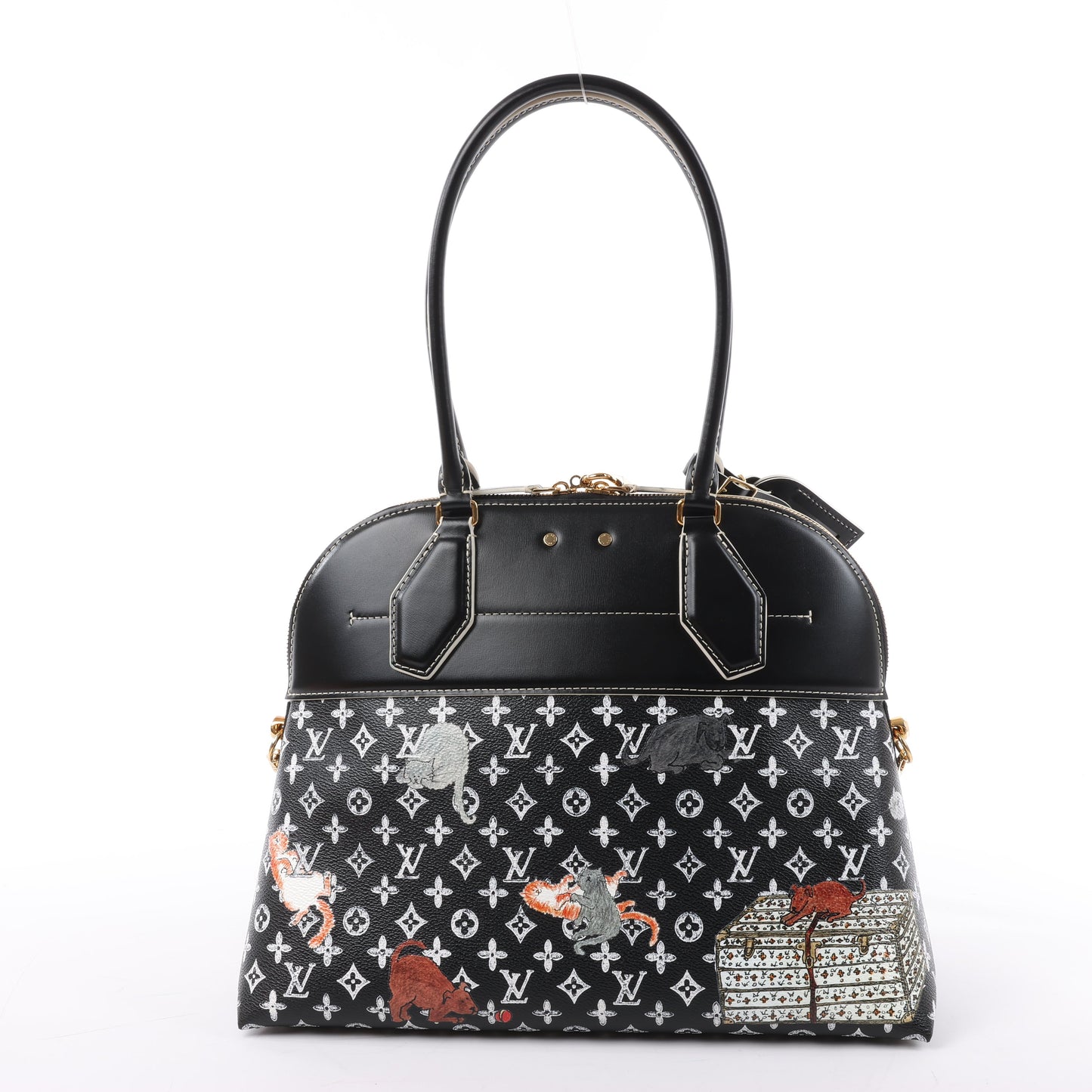 Louis Vuitton Catogram Alma Souple 2Way Shoulder Bag in Black M44403