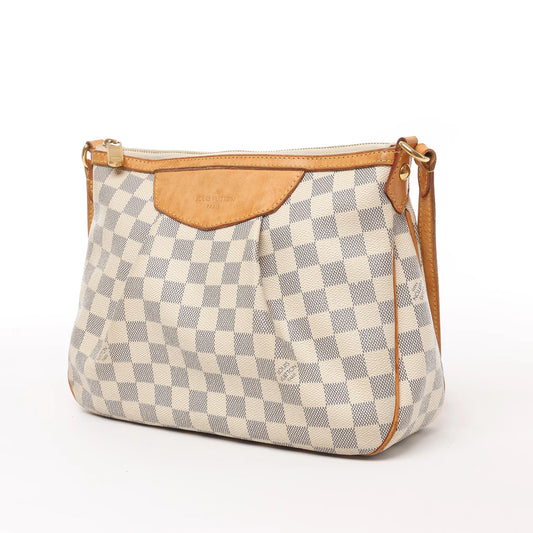 Louis Vuitton Damier Azur Siracusa PM Umhängetasche N41113