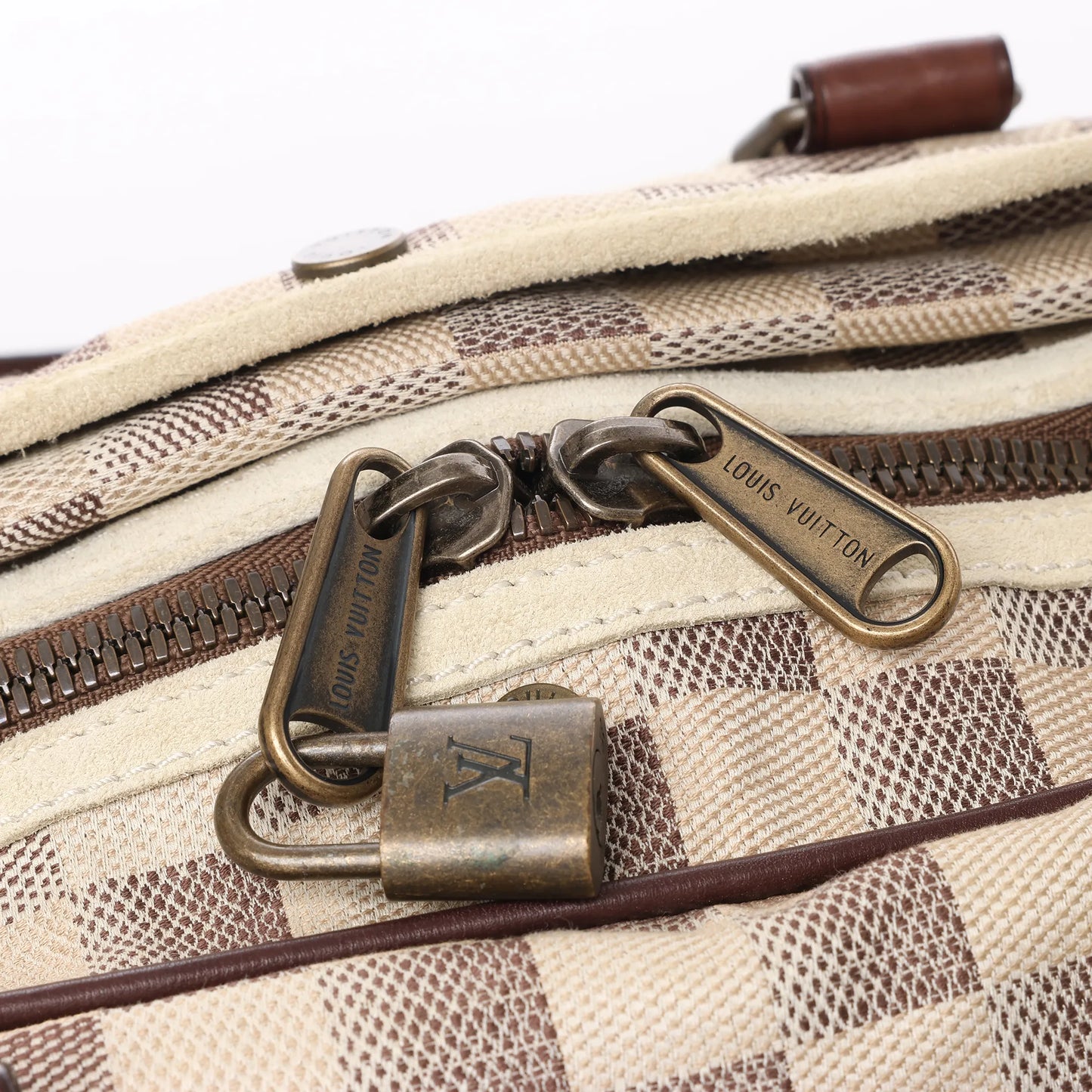Louis Vuitton Damier Lune Sport Reisetasche in Beige x Braun N48186
