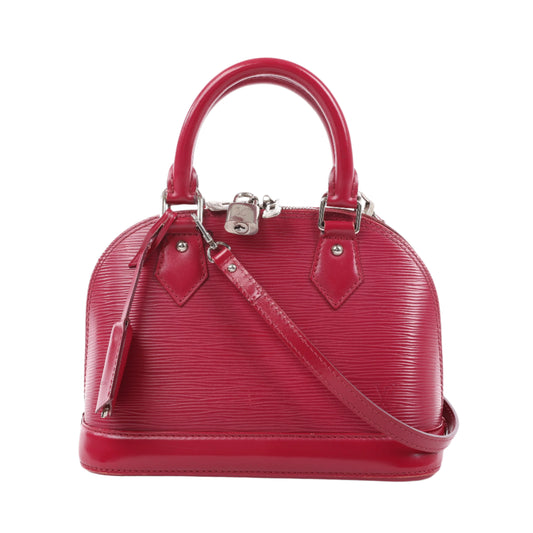 Louis Vuitton Epi Leder Alma BB Handtasche in Himbeere M40851