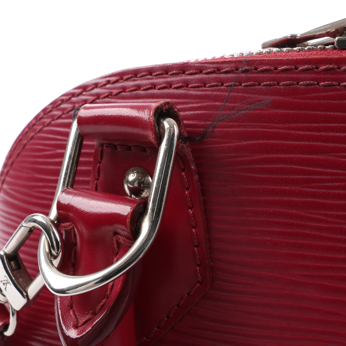 Louis Vuitton Epi Leder Alma BB Handtasche in Himbeere M40851