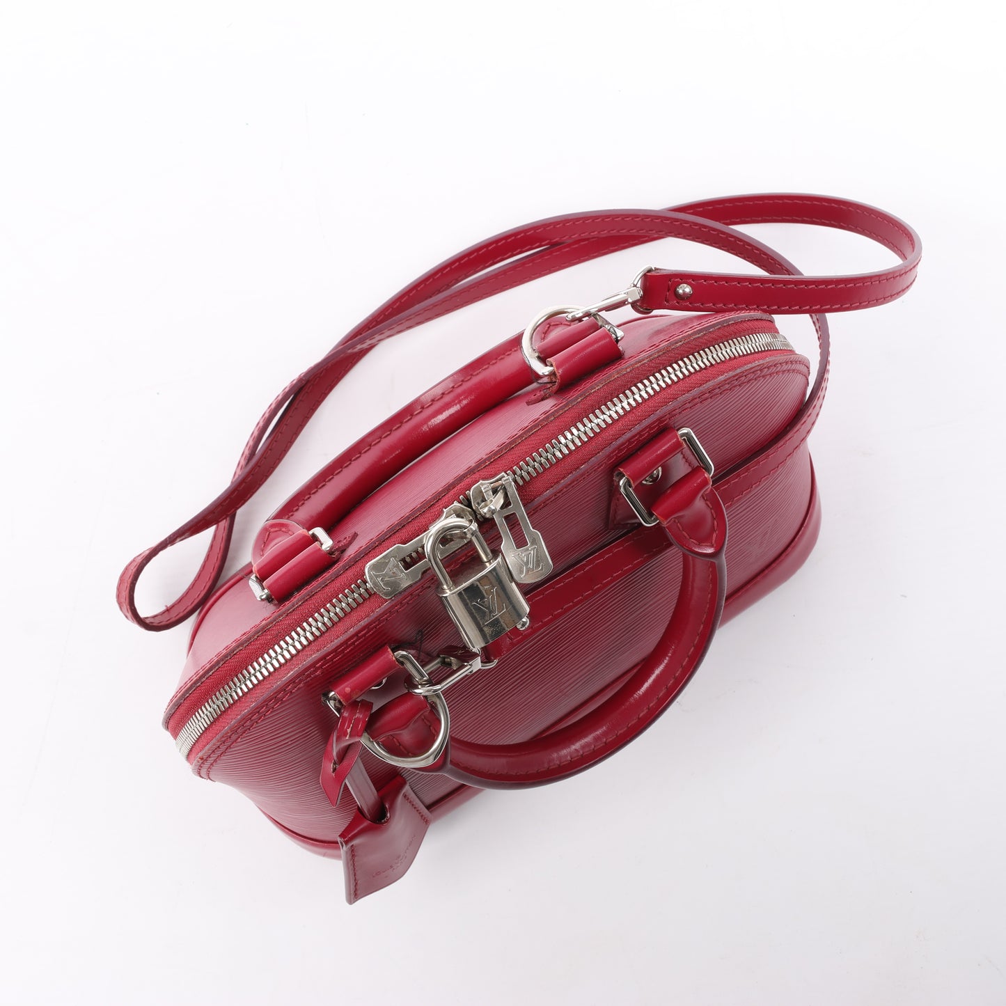 Louis Vuitton Epi Leder Alma BB Handtasche in Himbeere M40851